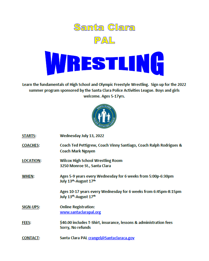 Wrestling Santa Clara Police Activities League